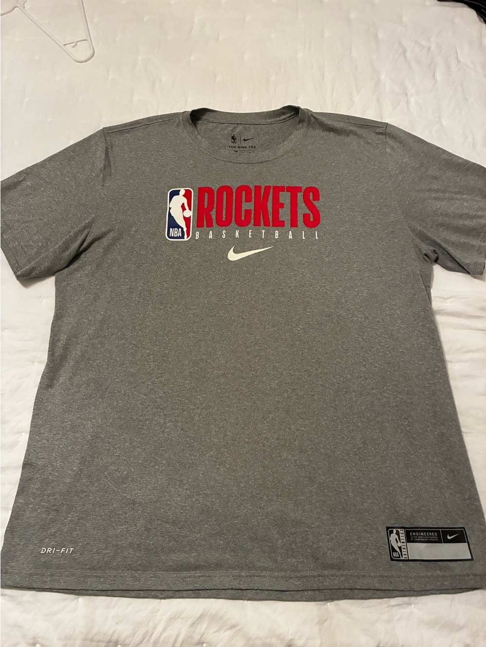 Nike Gray Rockets NBA Short Sleeve Tee XL